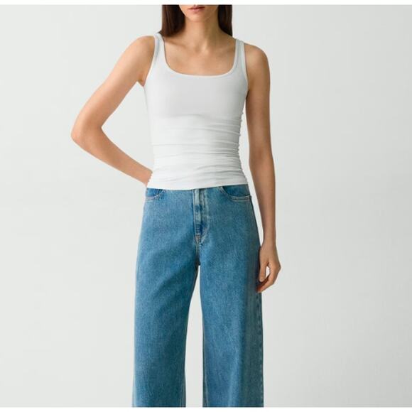 Theory Women's Len Tubular Tank Top White One Size NWT 110 - Picture 8 of 12